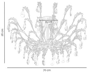ONLI - Stropné svietidlo TERESA 5xE14/6W/230V bronzové