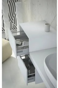 Kúpeľňová závesná skrinka Baden Haus Tavolone biela matná 50 x 30 x 43 cm
