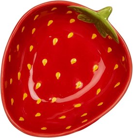 Červená miska v tvare jahôdky Strawberries - 13*11*4 cm / 100 ml