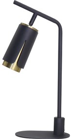 Stolná lampa Flower, 1x čierne/zlaté kovové tienidlo, b