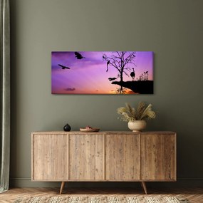 Obraz - Siluety zvierat (120x50 cm)