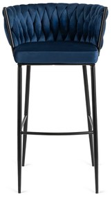 Barová židle Flores 60 cm černá/modrá
