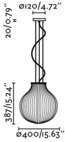 FARO 28301 - Luster na lanku ISABELLE 1xE27/15W/230V pr. 40 cm biela