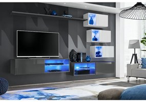 Obývacia stena Switch Xxiv grafit/biela