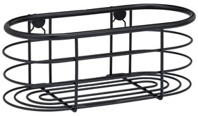 Čierna sprchová polica Wenko Trestina, 26 x 11 cm