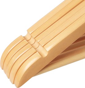 Javorové vešiaky na oblečenie, s ramennými zárezmi, 20 ks