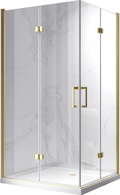BPS-koupelny Obdĺžnikový sprchový kút GL KZ12D 120x80 zlatá/transparent - bez vaničky