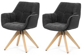 Sada jedálenských stoličiek HC-D7180 GREY2, 2 ks