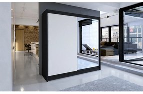 Šatníková skriňa s posuvnými dverami Bar I, Farby: sonoma, Osvetlenie: osvetlenie LED RGB - farebné