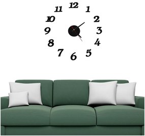 KIK Nástěnné hodiny černé 12 hodin