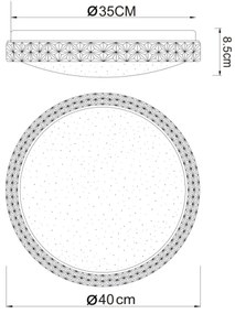 Globo 41749-22 - LED Stropné svietidlo OVI LED/22W/230V