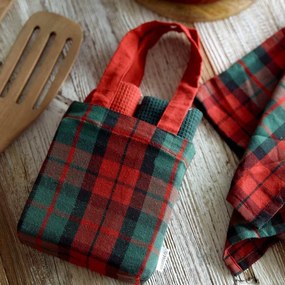 Sada kuchynských utierok TARTAN červená / zelená 870557
