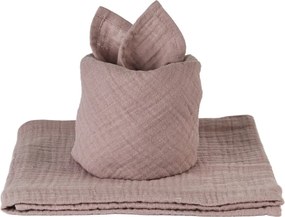 Mušelínová plienka z organickej bavlny mauve 70×70 cm