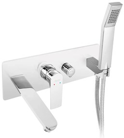 Novaservis, Vanová nástěnná podomítková baterie ALGEO SQUARE chrom, BAQ11P