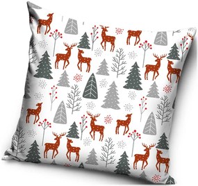 Vianočný vankúš Zimný les - 40 x 40 cm