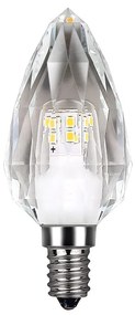 Dekoračná LED žiarovka E14 neutrálna 4000k 4w 500 lm crystal sviečka