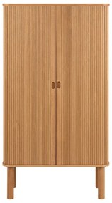 Skrinka v dekore duba s posuvnými dverami v prírodnej farbe 80x145 cm Langley – Actona