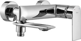 Rea Veneta, vaňová batéria s ručnou bodovou sprchovou súpravou, chrómová, REA-B6424