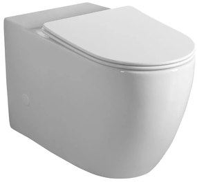 Sapho Sapho, INFINITY RIMLESS misa pre kombi WC, spodný/zadný odpad, biela, PC105-111
