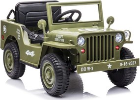 LEAN CARS JH-103 Olivovozelené auto na batérie 4x4