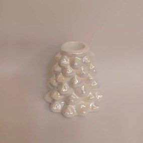 DECOLED Svietnik, 8,5 x 8,5 x 8 cm, biely