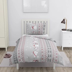 HOME ELEMENTS Mikroflanelové obliečky na jednolôžko, Zimné zvieratká