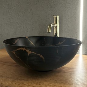 Rea, Umývadlo na dosku REA Stella Black Marble Brush, REA-U9086