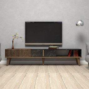 TV skrinka Milan - Walnut, Black