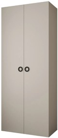 Šatníková skriňa 100 cm Carmela 40-1 (kašmír + čierna). Akcia -21%. Vlastná spoľahlivá doprava až k Vám domov. 1126503