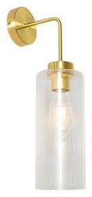 Art Deco nástenná lampa zlatá so sklom - Laura