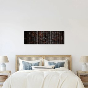 Moderný abstraktný obraz (s hodinami) (90x30 cm)