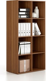 Regál FRAME, nižšie, 2 stĺpce, 1735 x 872 x 450 mm, orech