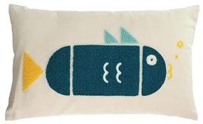 Bavlnená obliečka na vankúš samudra s rybičkou 30 x 50 cm MUZZA