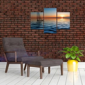 Obraz - Plachetnica na mori (90x60 cm)