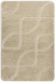 Kúpeľňový koberček Ivona svetlobéžový, línie