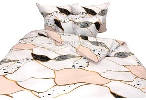 Bavlnené obliečky PINK MRAMOR – 140×200 + 70×90 cm, moderný vzor, 100 % bavlna, slovenský výrobok