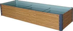 Vyvýšený záhradný záhon BestBerg VZ‑1000RW / 1000 l / 240 × 90 × 47 cm / dekor dreva