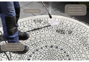 Sivo-krémový vonkajší koberec NORTHRUGS Porto, ø 200 cm