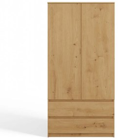 Šatníková skriňa Musecalo 1 (dub artisan). Akcia -20%. Vlastná spoľahlivá doprava až k Vám domov. 1132723