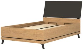 Posteľ Ate At15/120 S nádobou Dub/čierna