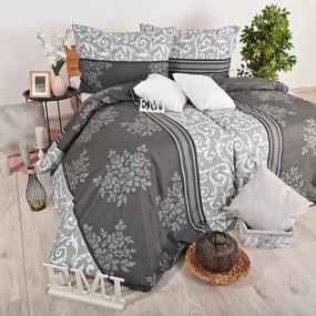 Obliečky bavlnené Natura sivé EMI: Štandardný set jednolôžko obsahuje 1x 140x200 + 1x 70x90