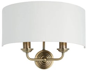 Endon 98937 - Nástenné svietidlo HIGHCLERE 2xE14/40W/230V biela/mosadz