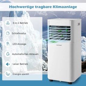 4 v 1 mobilná klimatizácia 9000 BTU Chladenie a vetranie a odvlhčovanie Klimatizácia s bielym vekom 16 ℃ - 32 ℃