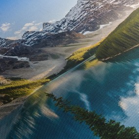 Obraz - Kanada, Národný park Banff, Moraine Lake (s hodinami) (90x30 cm)