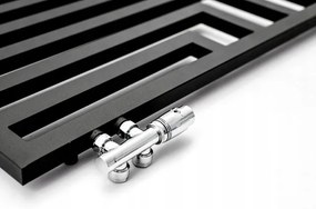 Regnis Kreon Zenit, vykurovacie teleso 1600x550 mm, 721W, čierna matná, KZ160/55/BLACK/PD