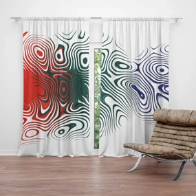 Sablio Záves Dvojfarebná abstrakcia: 2 ks 140x250 cm