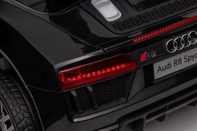 Ramiz Audi R8 Polícia na batérie pre deti + diaľkové ovládanie + EVA + pomalý štart + MP3 LED