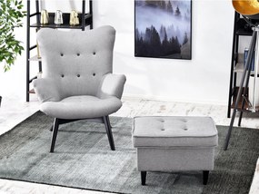 Relaxačné kreslo Florentino (sivá + čierna). Akcia -20%. Vlastná spoľahlivá doprava až k Vám domov. 1135795