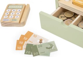 Drevená pokladňa Viga 44244 PolarB zelená