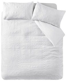 Biele obliečky na dvojlôžko 200x200 cm Folkstone Geo – Catherine Lansfield